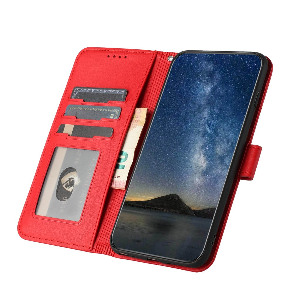 For iPhone 17 Pro Max Phone Cases Mandala Flower Leather Wallet Mobile Cover with Strap - Red