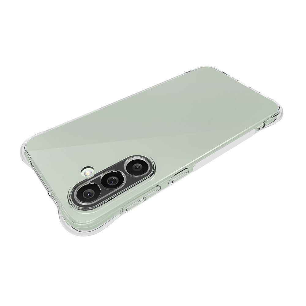 For Samsung Galaxy M56 5G TPU Case WANLONFENG WL2 Series 2.0mm Phone Cover with 2Pcs Tempered Glass Films - Transparent