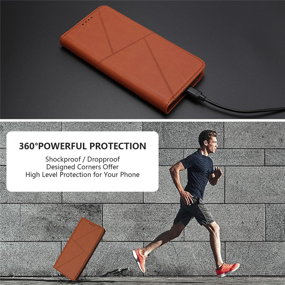 For iPhone 17 Pro Max Wallet Case Magnetic Closure Leather Flip Phone Cover with Stand - Coffee