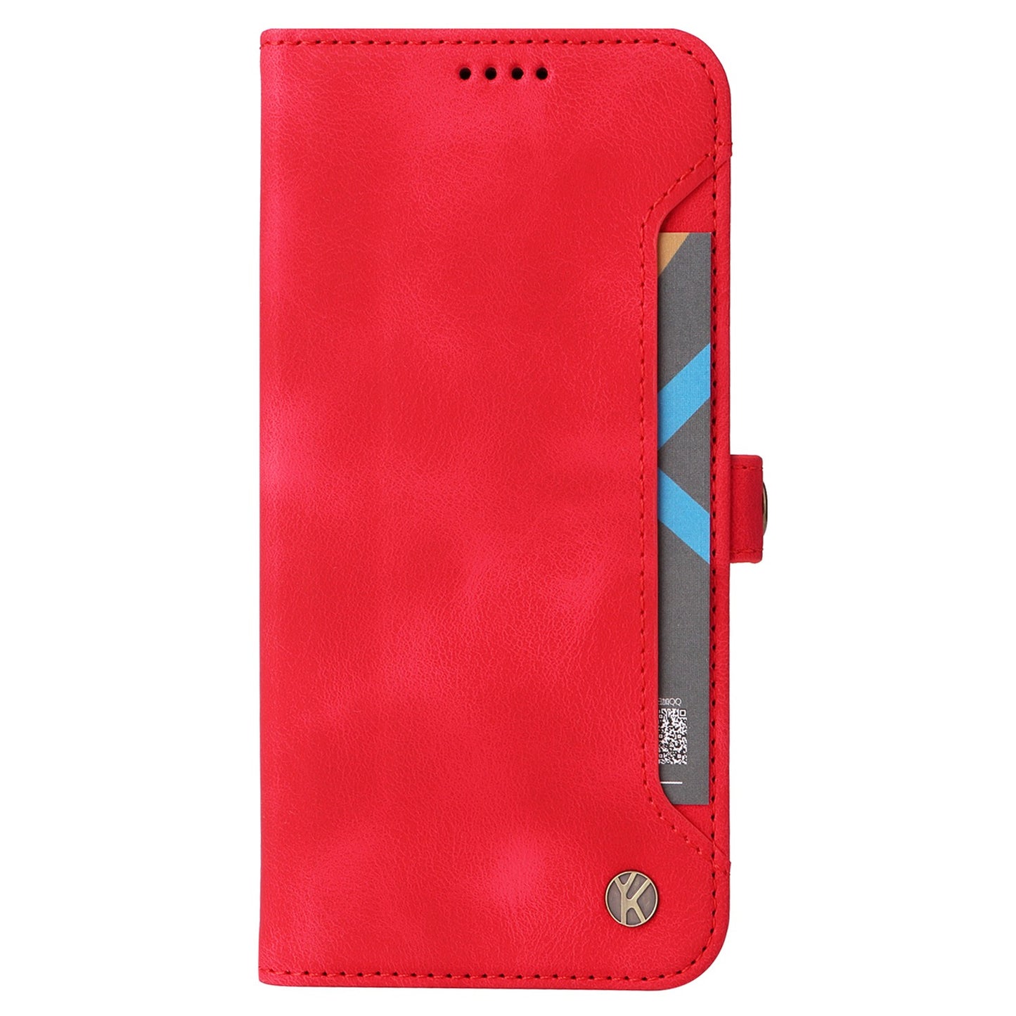 YIKATU YK-002 For Samsung Galaxy S20 FE 4G / 5G / S20 FE 2022 / S20 Lite Skin-touch Feeling Phone Case, Outer Card Slot Design PU Leather Cellphone Guard Wallet Stand Shell - Red