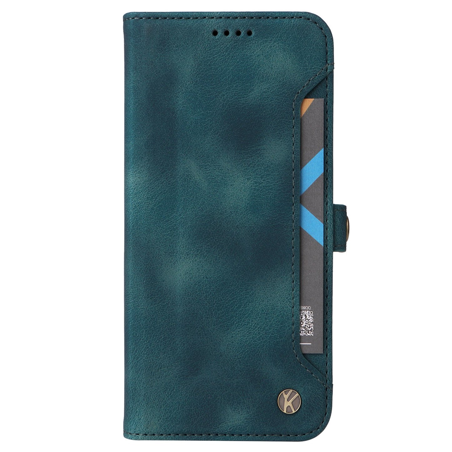 YIKATU YK-002 For Samsung Galaxy S20 FE 4G / 5G / S20 FE 2022 / S20 Lite Skin-touch Feeling Phone Case, Outer Card Slot Design PU Leather Cellphone Guard Wallet Stand Shell - Blue