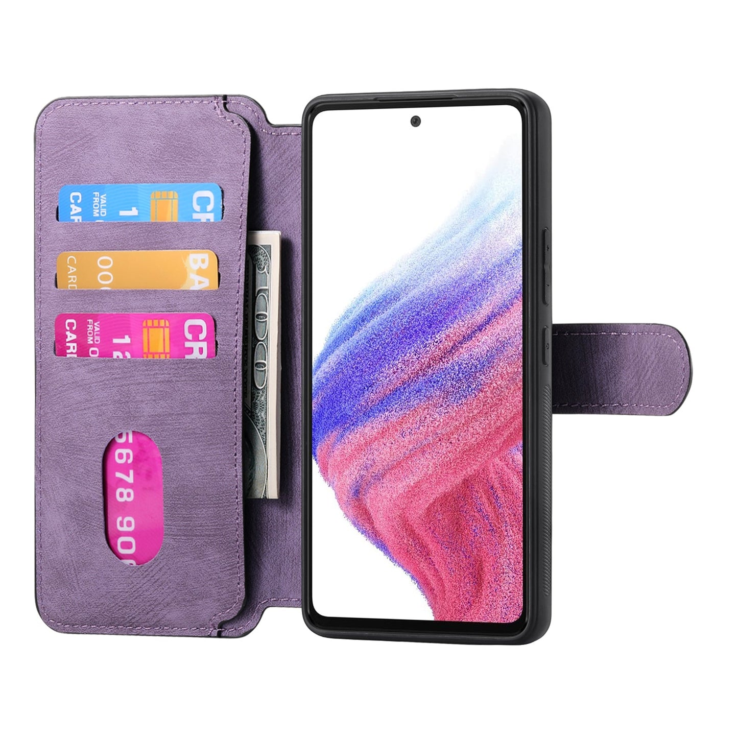 For Oppo Reno13 F 5G Magnetic Case CASENEO Detachable Leather Phone Wallet Cover - Purple