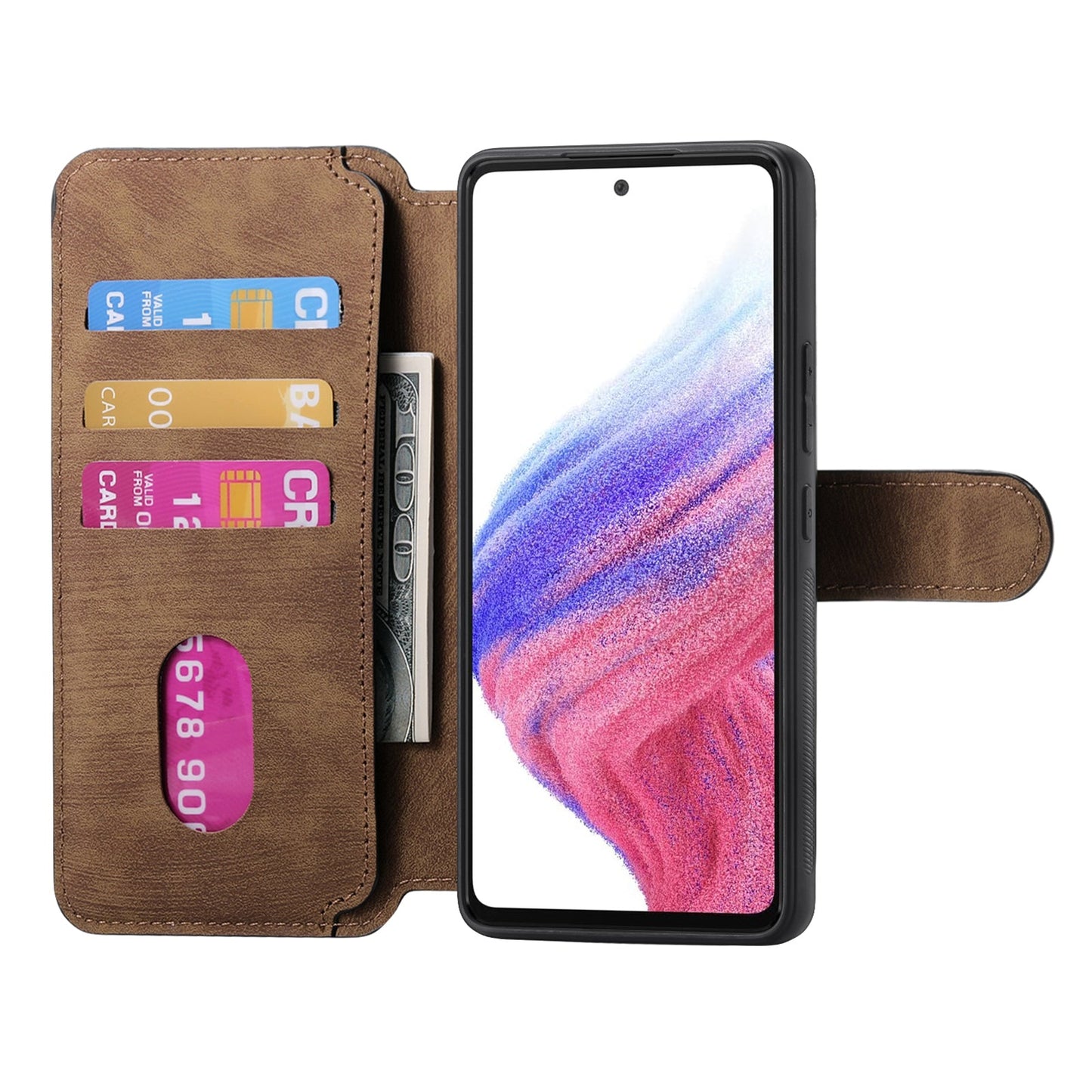 For Oppo Reno13 F 5G Magnetic Case CASENEO Detachable Leather Phone Wallet Cover - Brown
