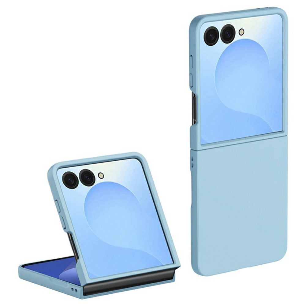 For Samsung Galaxy Z Flip7 5G Case Skin-Touch Texture Hard PC Folding Phone Cover - Baby Blue