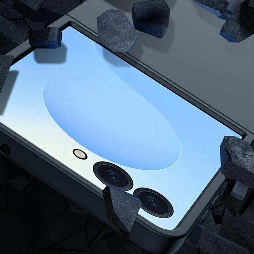 For Samsung Galaxy Z Flip7 5G Case Skin-Touch Texture Hard PC Folding Phone Cover - Baby Blue