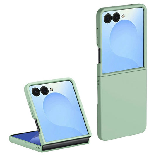 For Samsung Galaxy Z Flip7 5G Case Skin-Touch Texture Hard PC Folding Phone Cover - Light Green