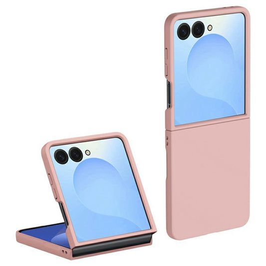 For Samsung Galaxy Z Flip7 5G Case Skin-Touch Texture Hard PC Folding Phone Cover - Pink