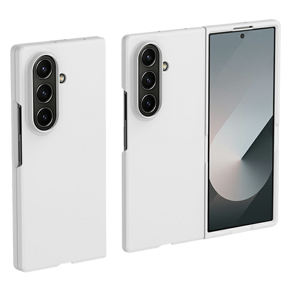 For Samsung Galaxy Z Fold7 5G Case Skin-Touch Texture Hard PC Folding Phone Cover - White