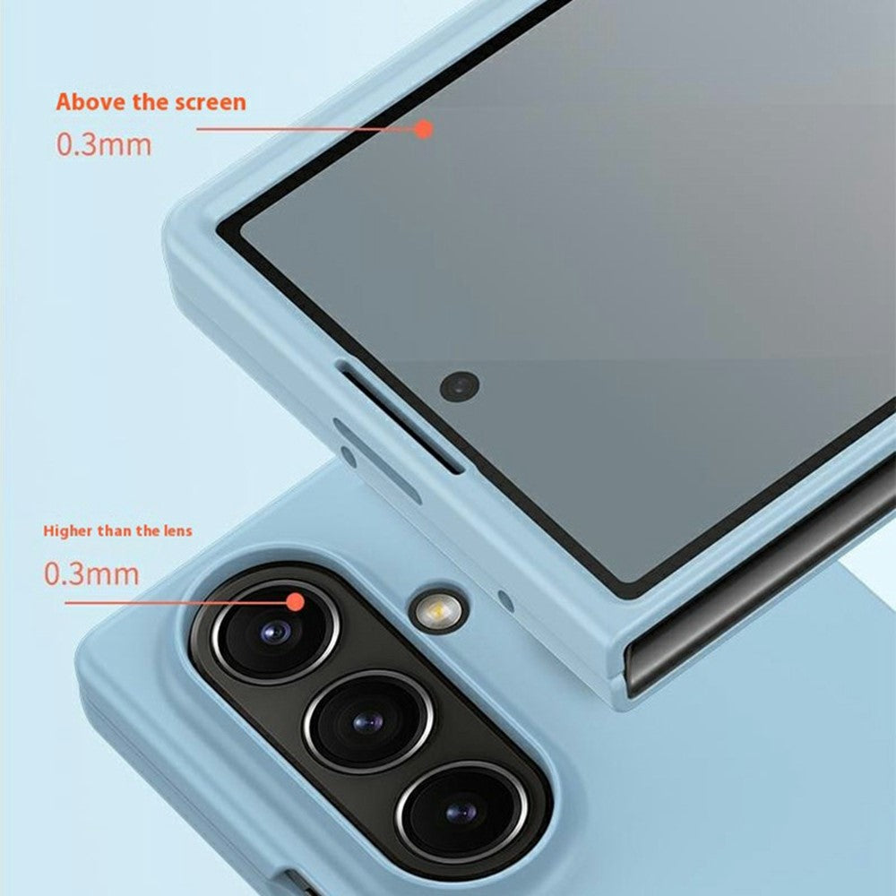 For Samsung Galaxy Z Fold7 5G Case Large Window Hard PC Phone Cover with Small Screen Film - Yellow