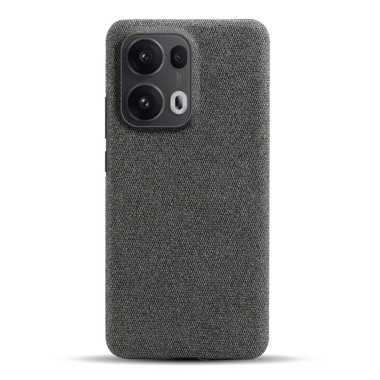 For Oppo Reno13 Pro 5G Phone Case Cloth Texture Anti-Scratch Protective PC Back Cover - Grey