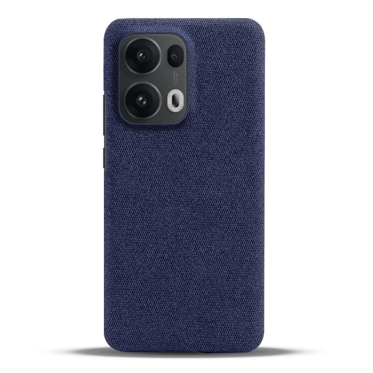 For Oppo Reno13 Pro 5G Phone Case Cloth Texture Anti-Scratch Protective PC Back Cover - Blue