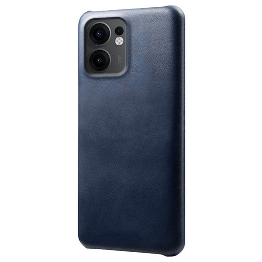 For Oppo Reno13 F 5G Case Calf Texture PU Leather Hard PC Protective Phone Cover - Blue