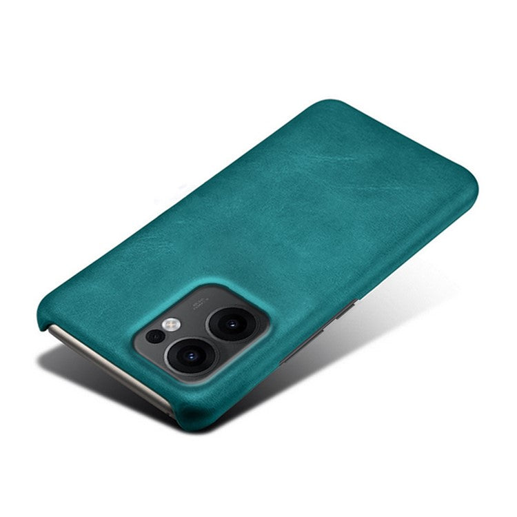 For Oppo Reno13 F 5G Case Calf Texture PU Leather Hard PC Protective Phone Cover - Green