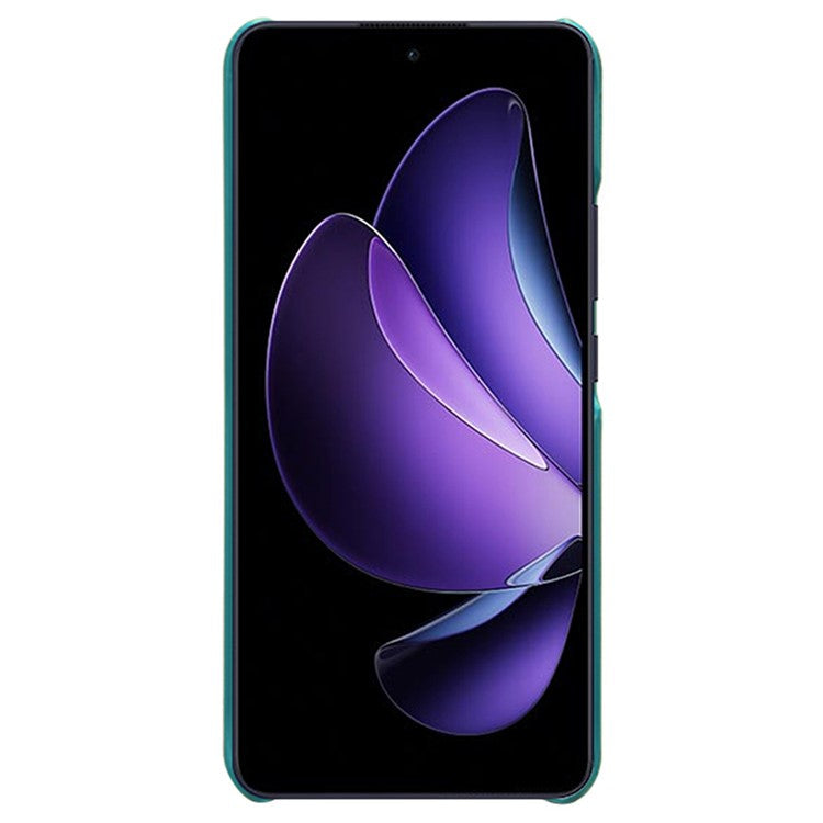 For Oppo Reno13 F 5G Case Calf Texture PU Leather Hard PC Protective Phone Cover - Green