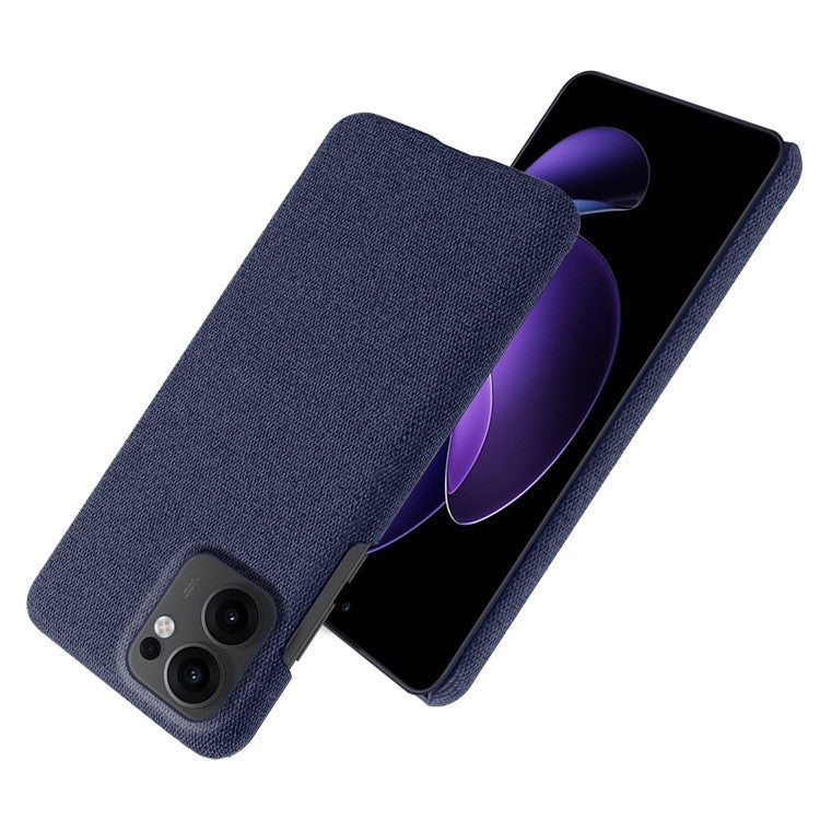 For Oppo Reno13 F 5G Phone Case Cloth Texture Anti-Scratch Protective PC Back Cover - Blue