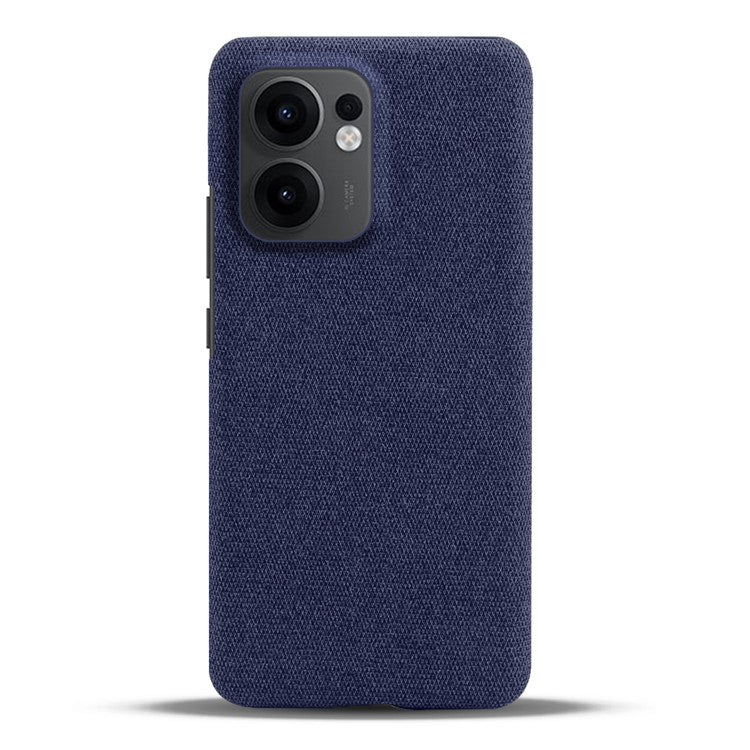 For Oppo Reno13 F 5G Phone Case Cloth Texture Anti-Scratch Protective PC Back Cover - Blue