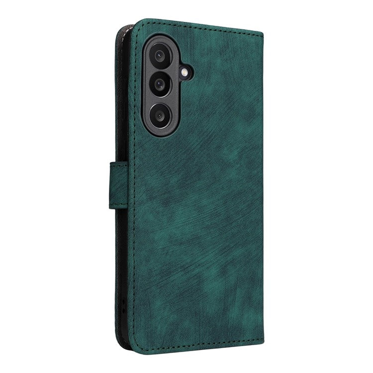 For Samsung Galaxy M56 5G Case Wallet RFID Blocking PU Leather Phone Cover Stand with Strap - Green