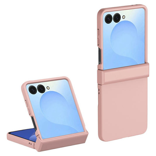 For Samsung Galaxy Z Flip7 5G Case Hinge Protection Skin-Touch PC Phone Cover - Pink