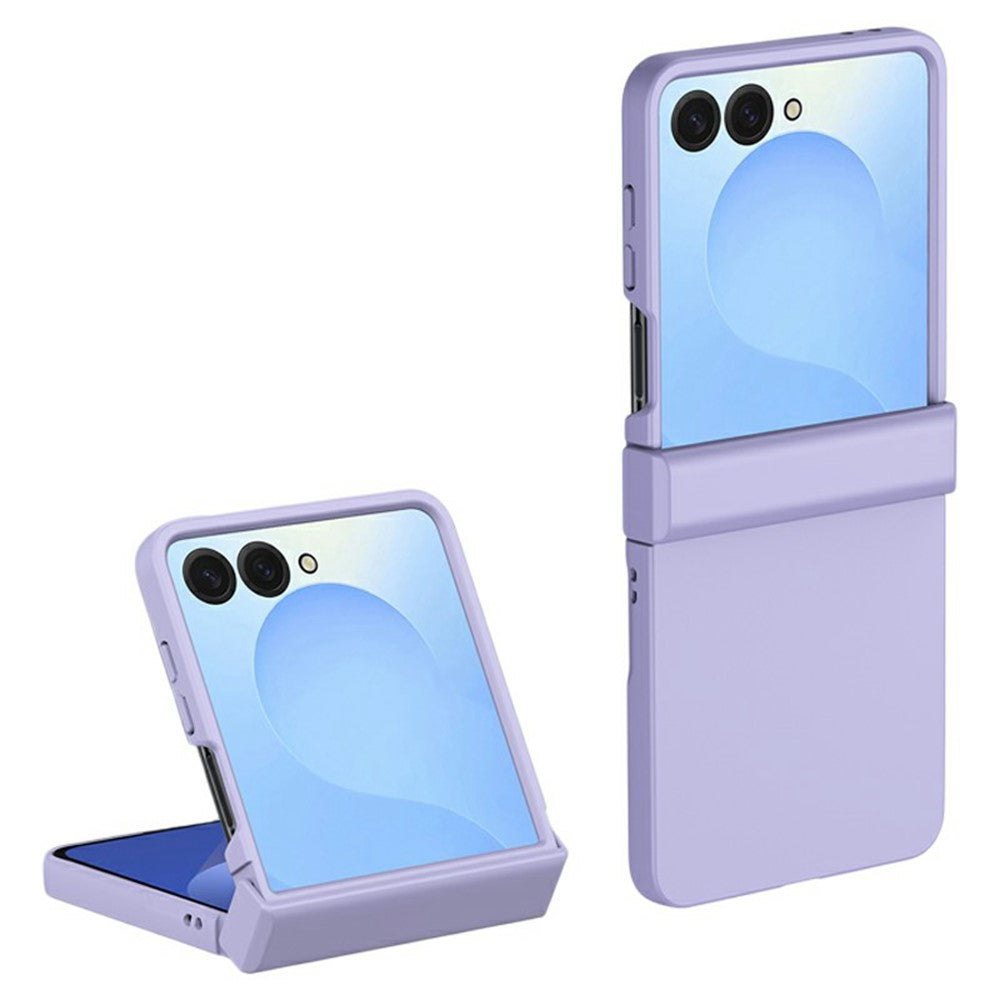 For Samsung Galaxy Z Flip7 5G Case Hinge Protection Skin-Touch PC Phone Cover - Purple