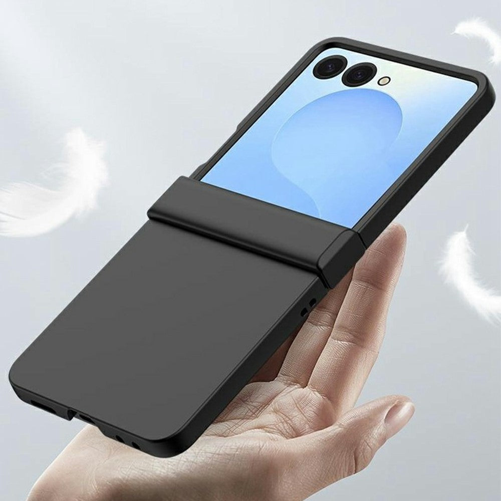 For Samsung Galaxy Z Flip7 5G Case Hinge Protection Skin-Touch PC Phone Cover - Orange