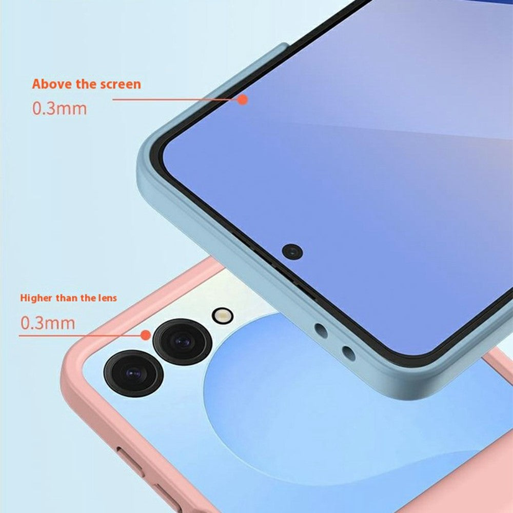 For Samsung Galaxy Z Flip7 5G Case Hinge Protection Skin-Touch PC Phone Cover - Sky Blue