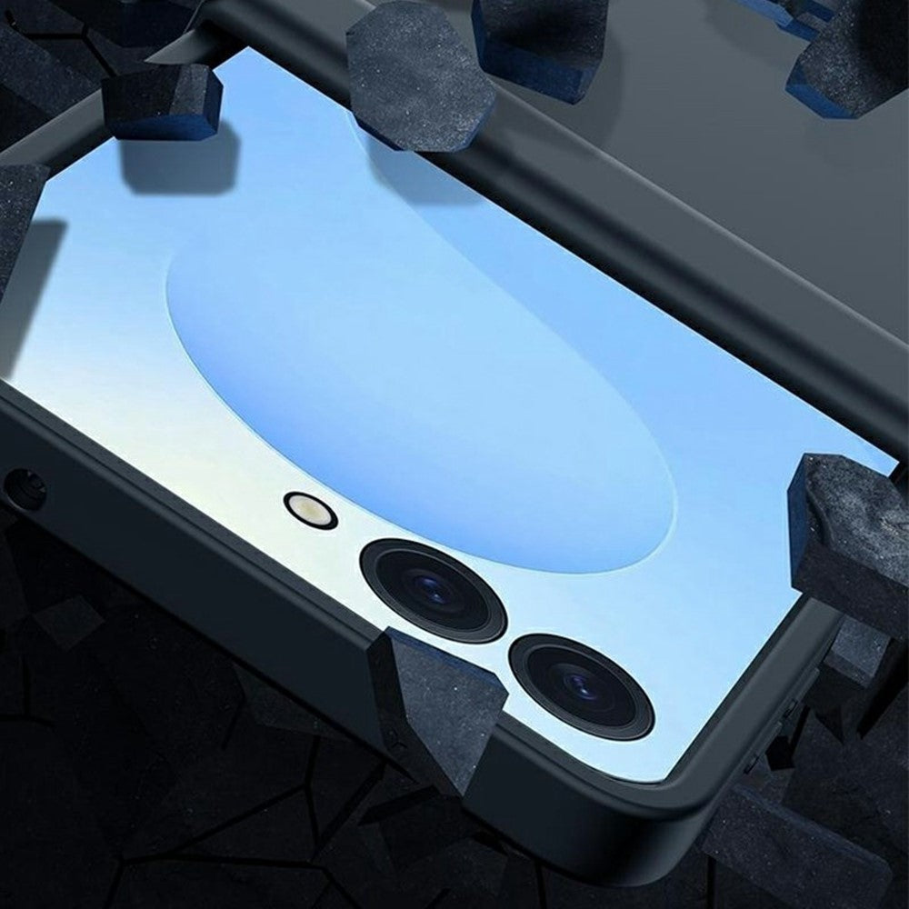 For Samsung Galaxy Z Flip7 5G Case Hinge Protection Skin-Touch PC Phone Cover - Sky Blue