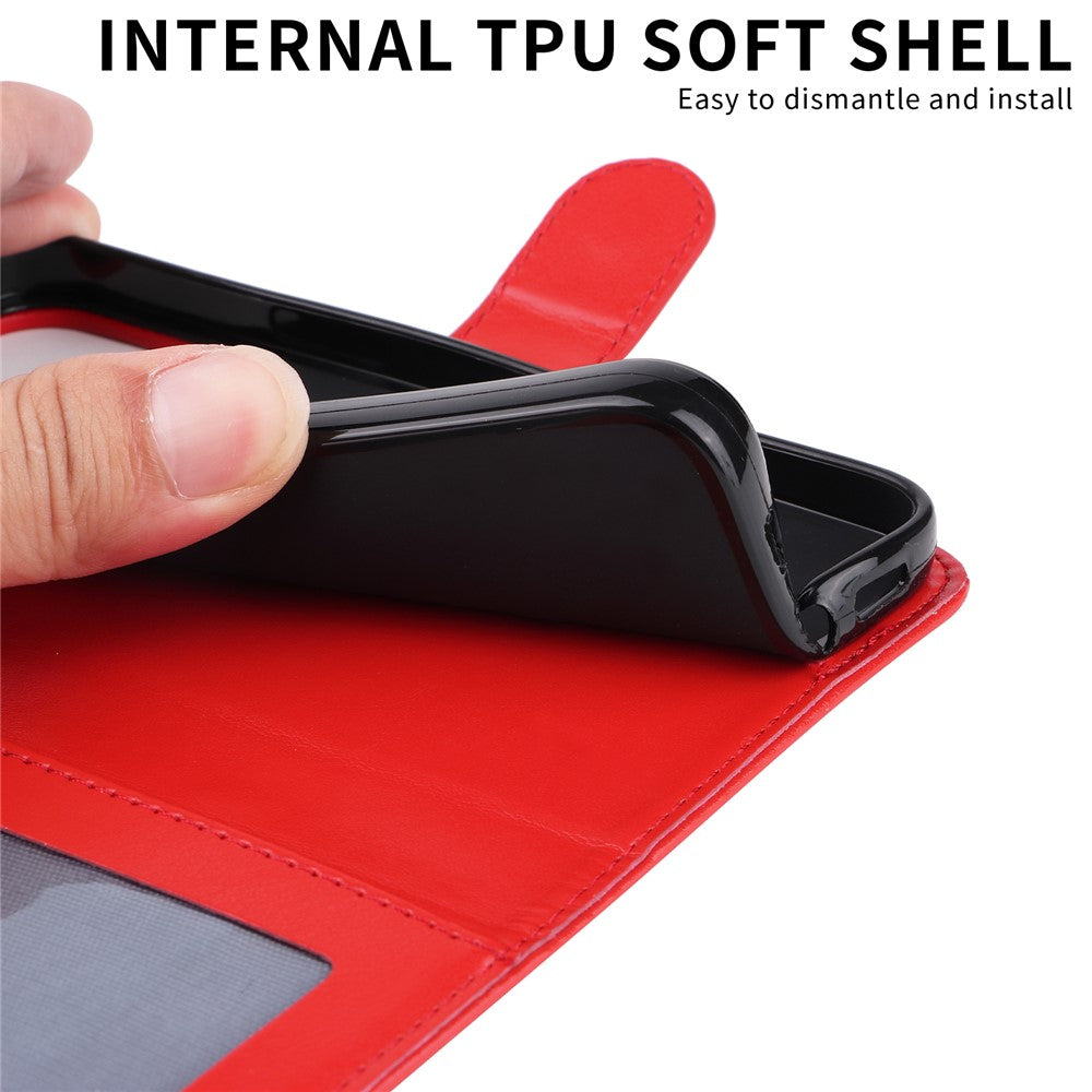 For iPhone 17 Pro Max Case Sunflower Imprint Leather Wallet Phone Cover - Red