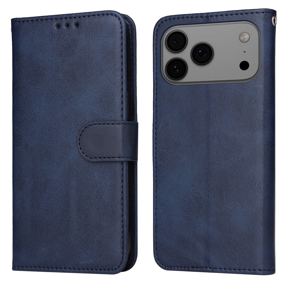For iPhone 17 Pro Max Case Wallet PU Leather Folio Flip Phone Cover - Blue