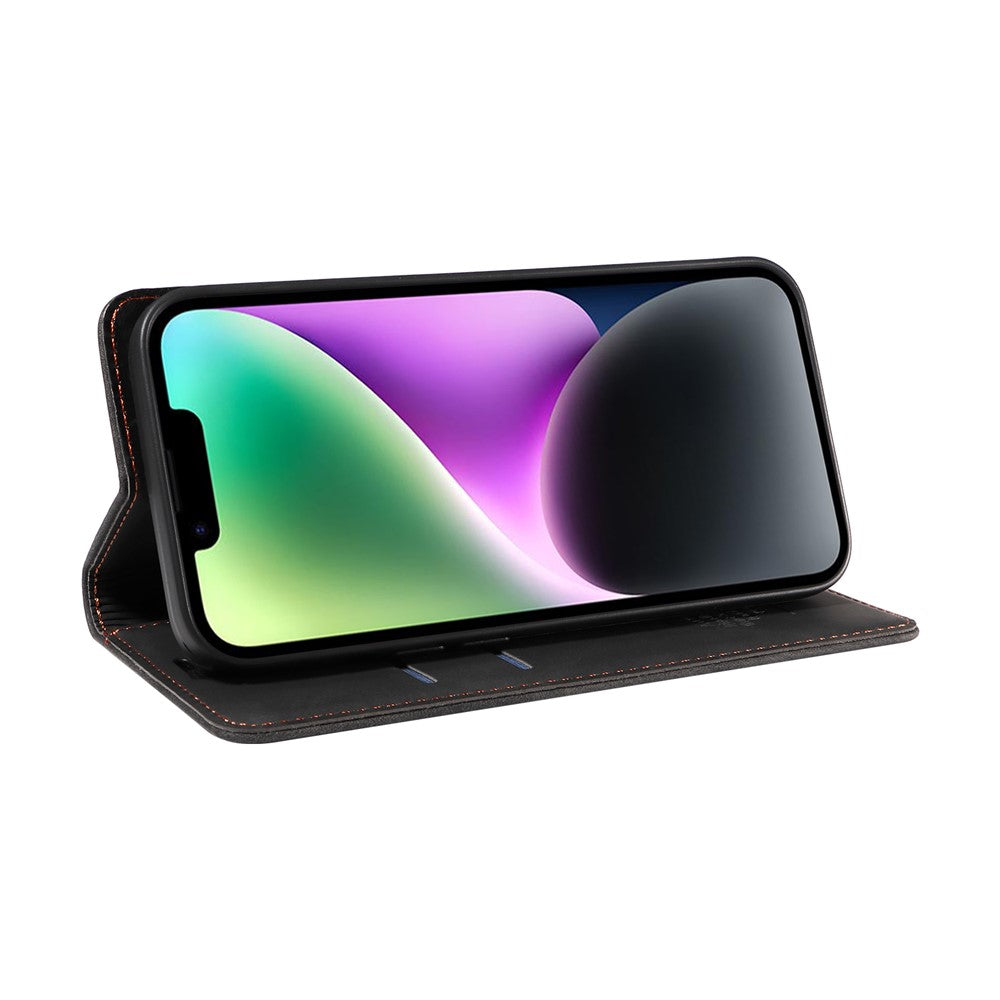 For iPhone 17 Pro Max Case BETOPNICE Magnetic Closure RFID Blocking Wallet Stand Leather Phone Cover - Black