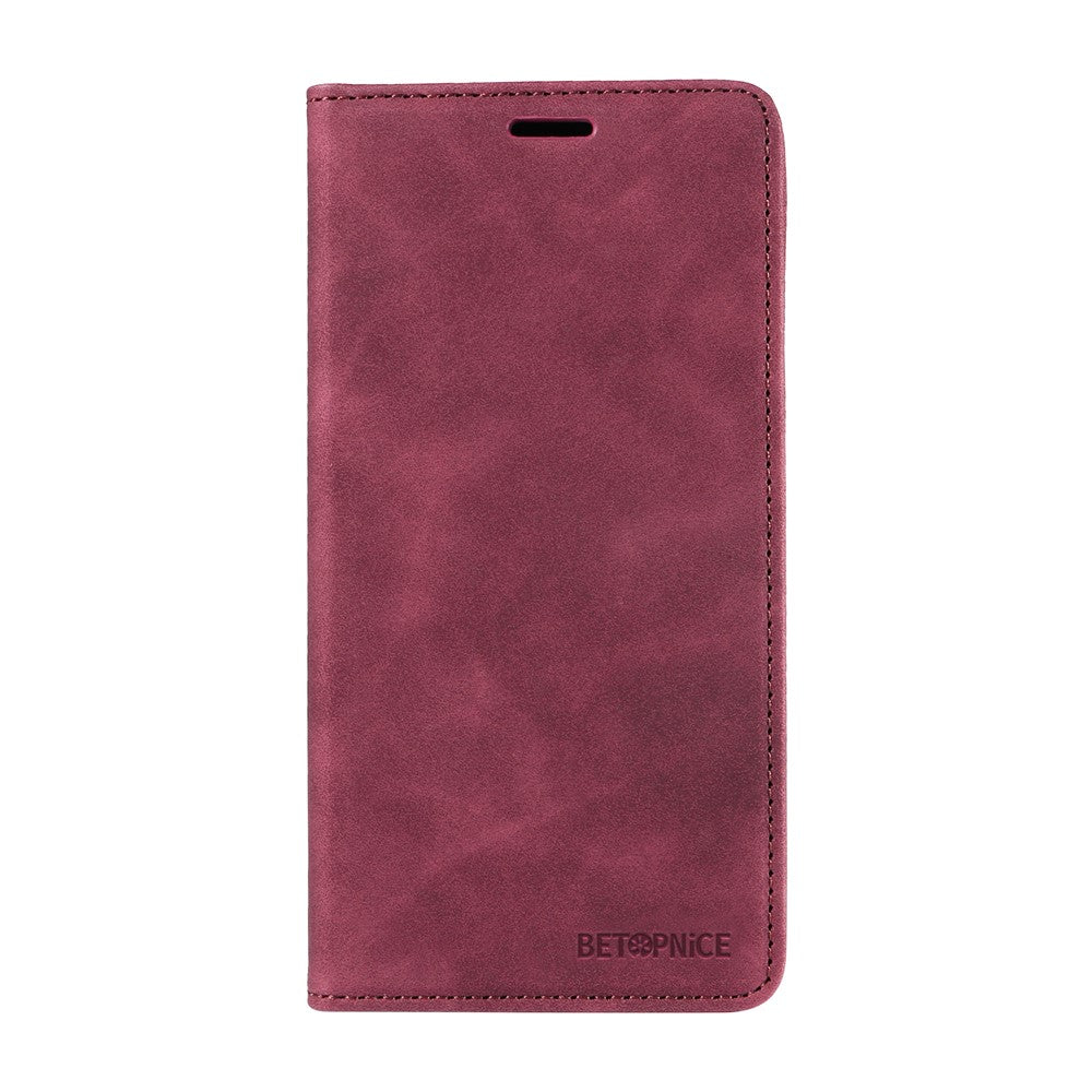 For iPhone 17 Pro Max Case BETOPNICE Magnetic Closure RFID Blocking Wallet Stand Leather Phone Cover - Red
