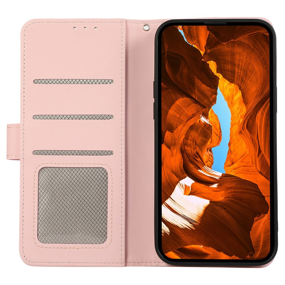 For iPhone 17 Pro Max Case RFID Blocking Flip Leather Phone Cover - Pink
