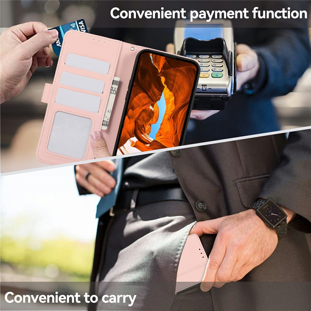 For iPhone 17 Pro Max Case RFID Blocking Flip Leather Phone Cover - Pink