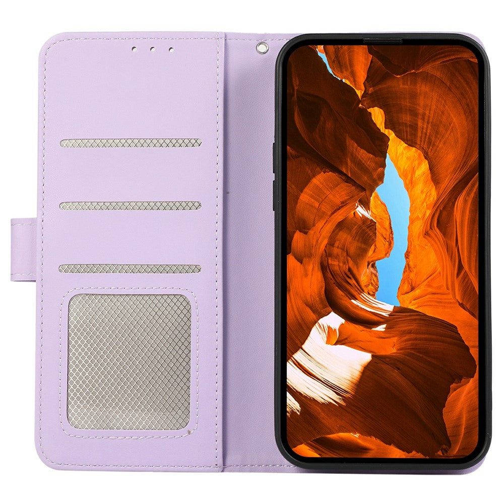 For iPhone 17 Pro Max Case RFID Blocking Flip Leather Phone Cover - Purple