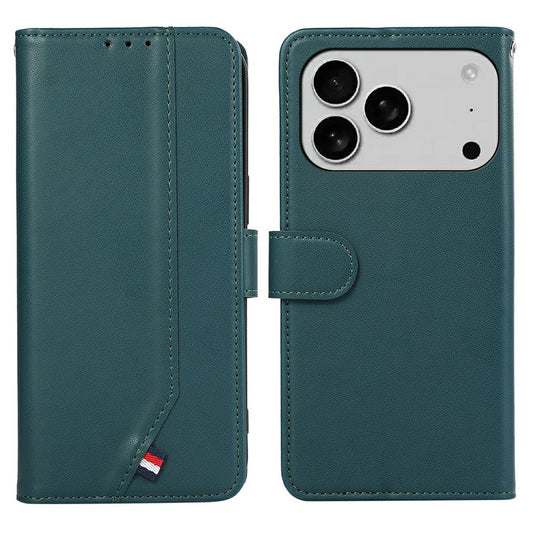 For iPhone 17 Pro Max Case RFID Blocking Flip Leather Phone Cover - Green