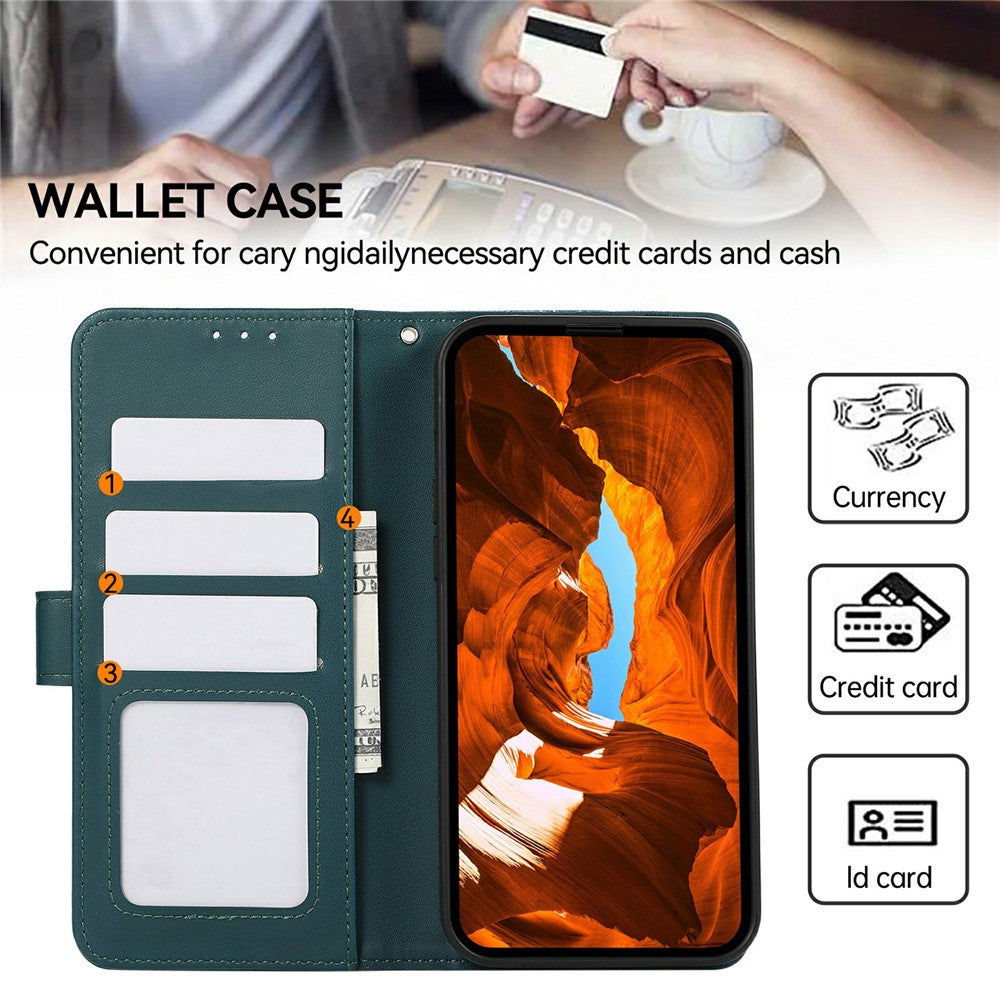 For iPhone 17 Pro Max Case RFID Blocking Flip Leather Phone Cover - Green