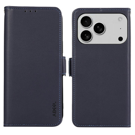 ABEEL For iPhone 17 Pro Max Case Leather Phone Cover with RFID Blocking Wallet - Blue