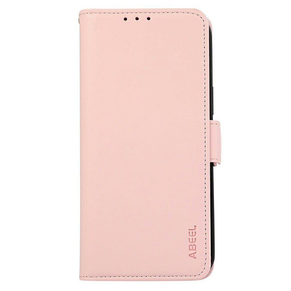 ABEEL For iPhone 17 Pro Max Case Leather Phone Cover with RFID Blocking Wallet - Pink
