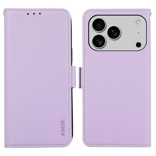 ABEEL For iPhone 17 Pro Max Case Leather Phone Cover with RFID Blocking Wallet - Purple