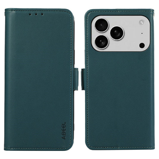 ABEEL For iPhone 17 Pro Max Case Leather Phone Cover with RFID Blocking Wallet - Green