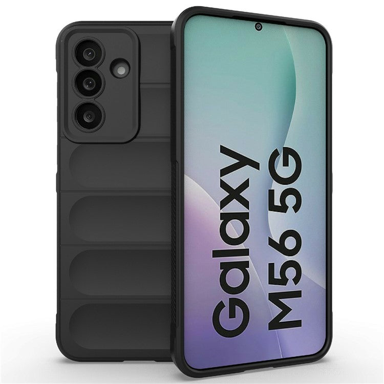 For Samsung Galaxy M56 5G Case Anti-Drop Soft TPU Rugged Phone Back Cover - Black