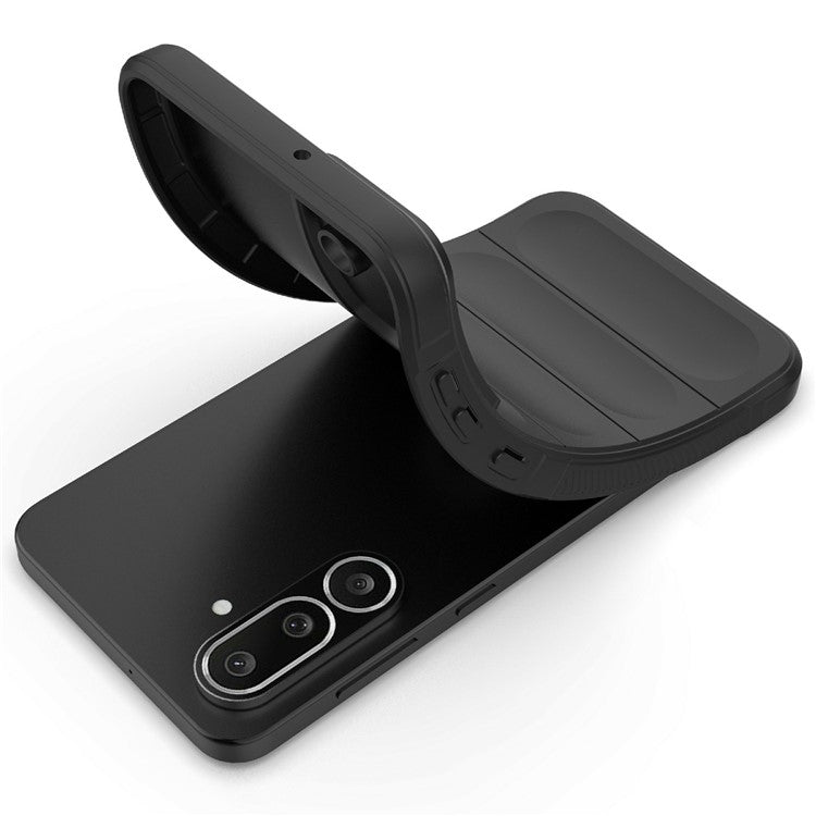 For Samsung Galaxy M56 5G Case Anti-Drop Soft TPU Rugged Phone Back Cover - Black