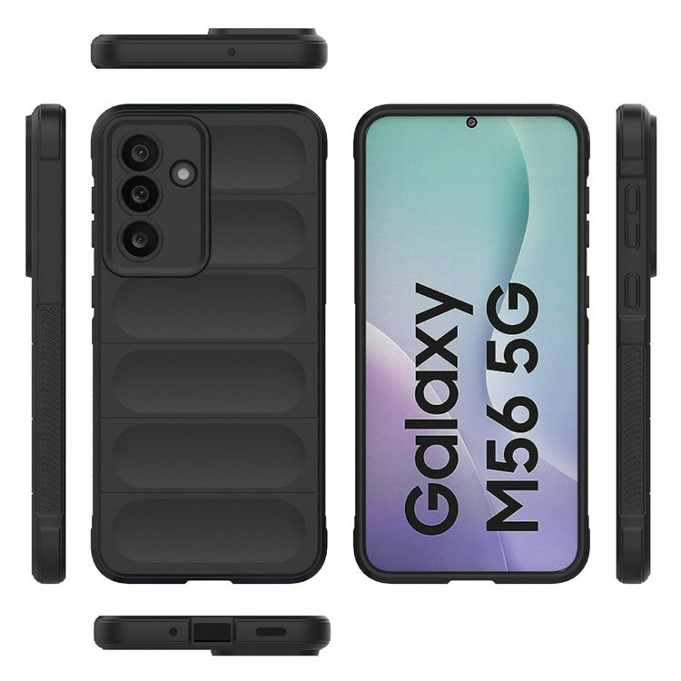For Samsung Galaxy M56 5G Case Anti-Drop Soft TPU Rugged Phone Back Cover - Black