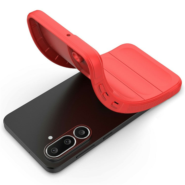 For Samsung Galaxy M56 5G Case Anti-Drop Soft TPU Rugged Phone Back Cover - Red