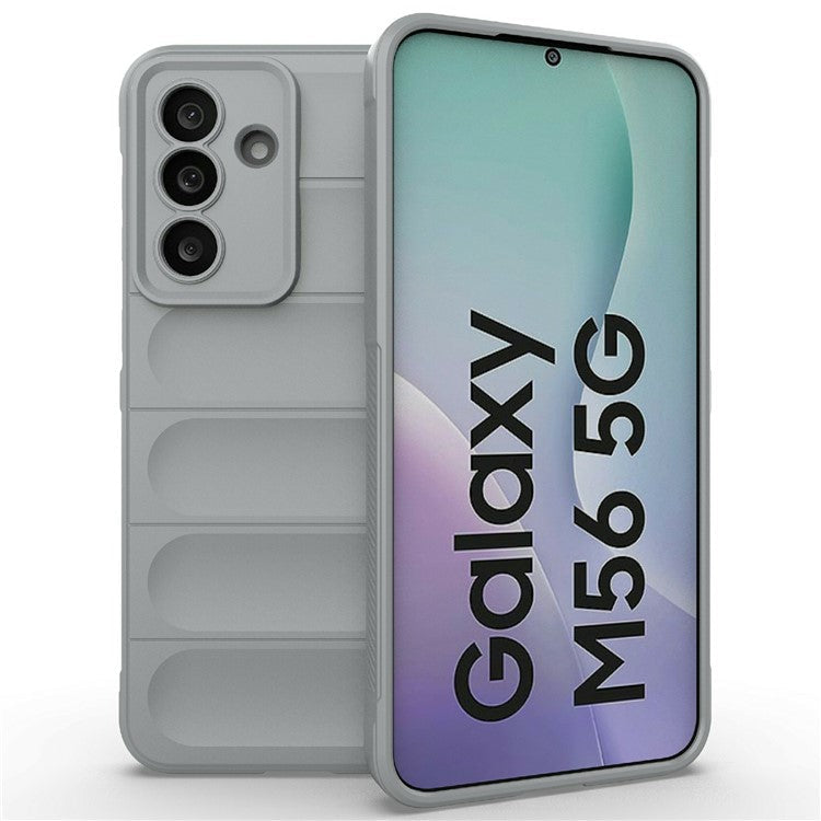 For Samsung Galaxy M56 5G Case Anti-Drop Soft TPU Rugged Phone Back Cover - Light Grey