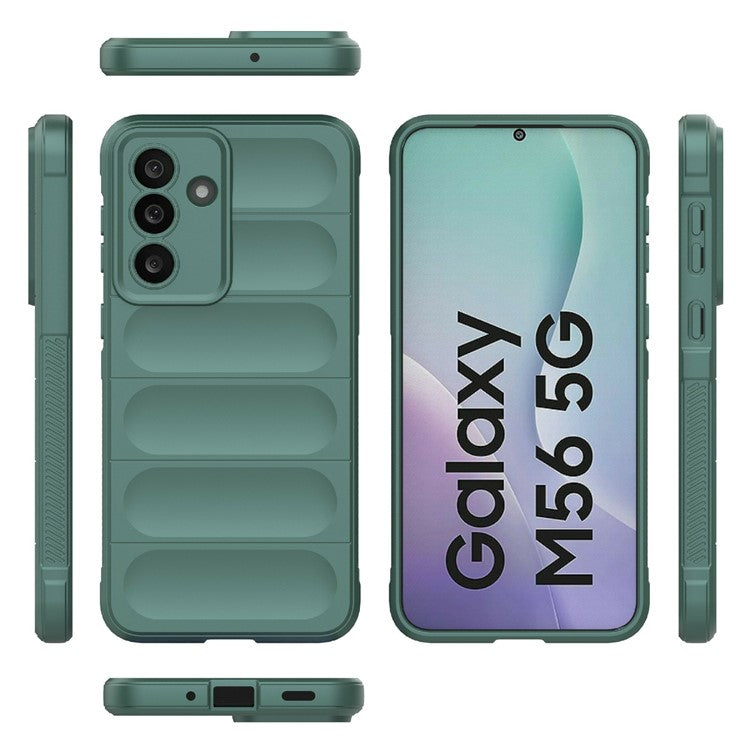 For Samsung Galaxy M56 5G Case Anti-Drop Soft TPU Rugged Phone Back Cover - Green