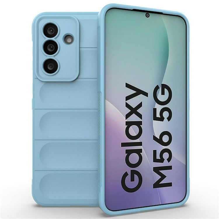 For Samsung Galaxy M56 5G Case Anti-Drop Soft TPU Rugged Phone Back Cover - Baby Blue