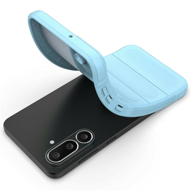 For Samsung Galaxy M56 5G Case Anti-Drop Soft TPU Rugged Phone Back Cover - Baby Blue
