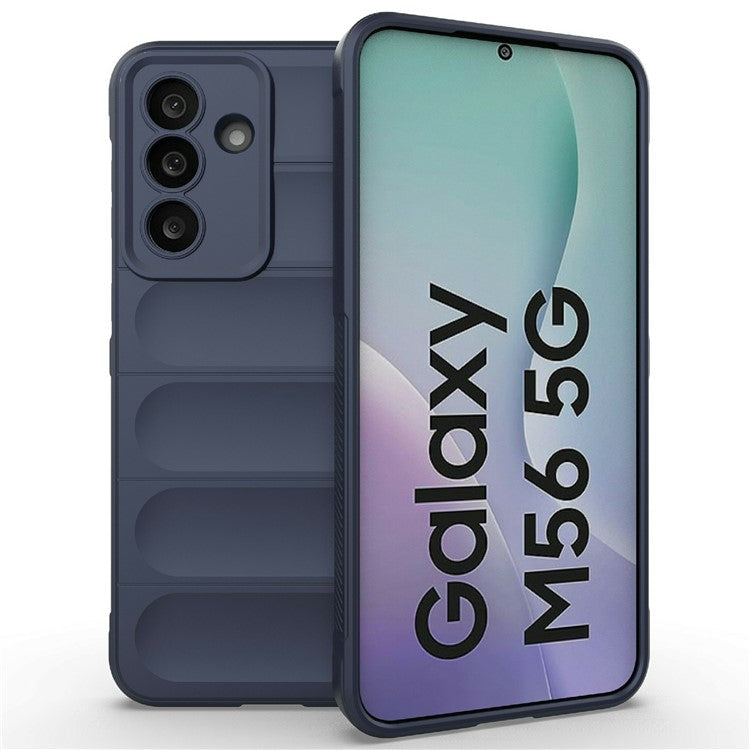 For Samsung Galaxy M56 5G Case Anti-Drop Soft TPU Rugged Phone Back Cover - Dark Blue