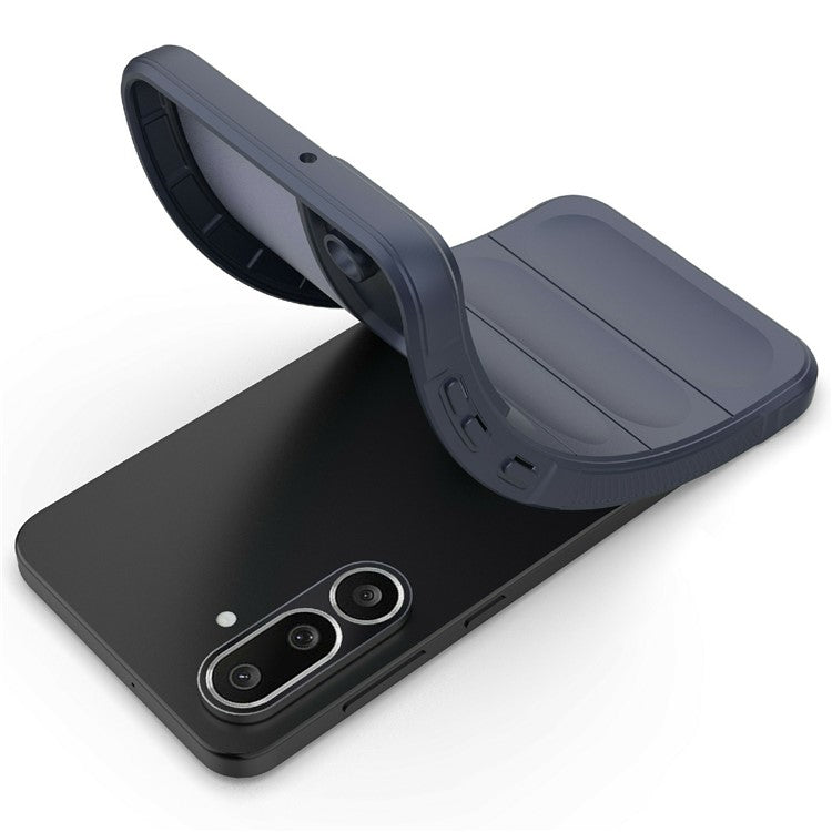 For Samsung Galaxy M56 5G Case Anti-Drop Soft TPU Rugged Phone Back Cover - Dark Blue