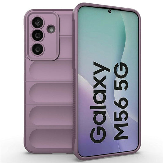 For Samsung Galaxy M56 5G Case Anti-Drop Soft TPU Rugged Phone Back Cover - Light Purple